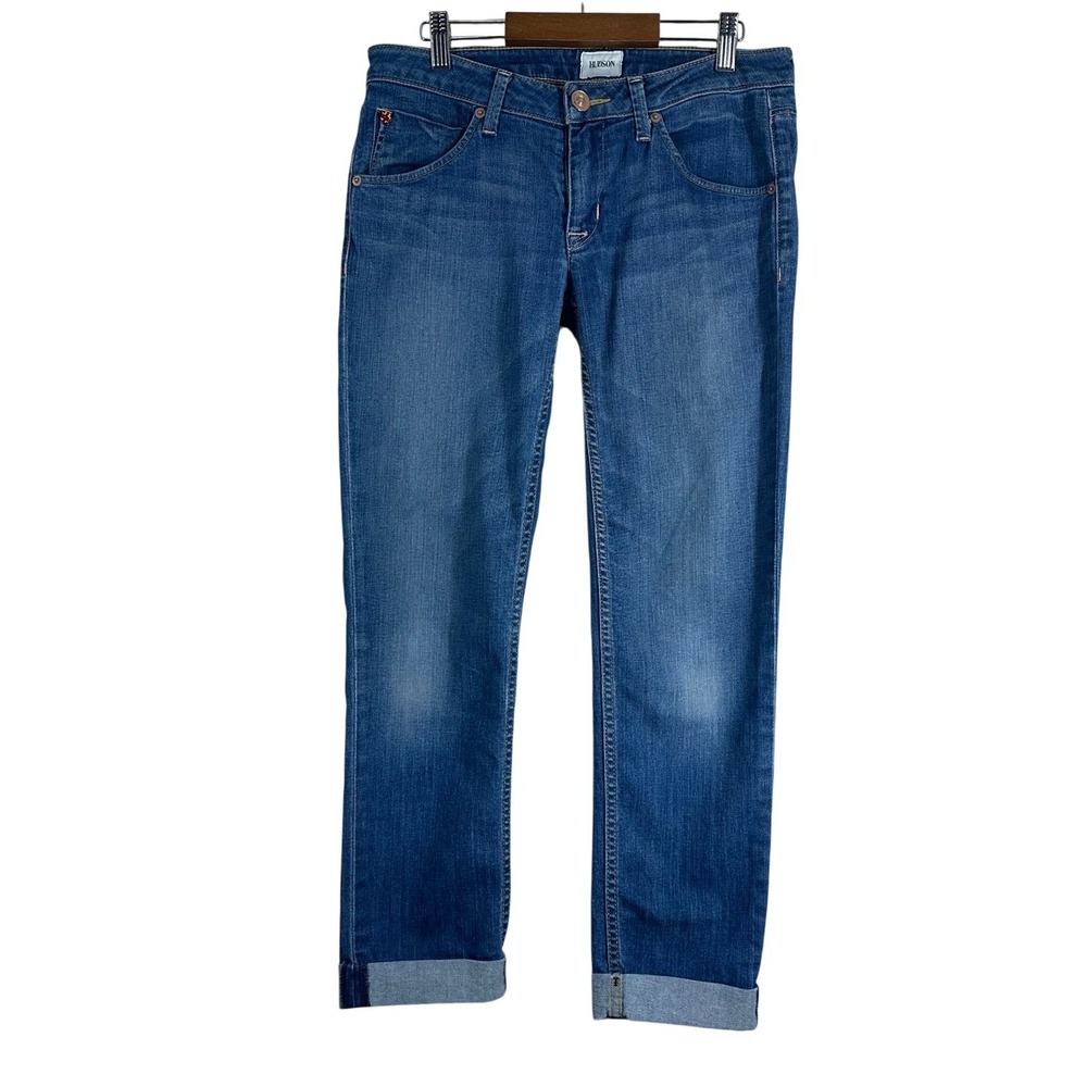 Hudson Bacara Straight Flood Cuff Jeans Blue Denim‎ NW658ZNA Womens Size 28